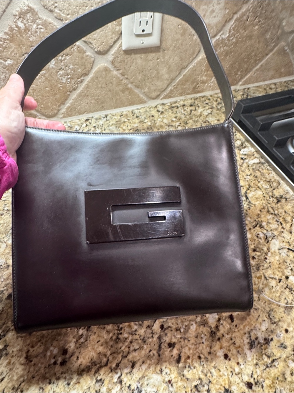 Gucci Vintage 90s Tom Ford Dark Brown shoulder bag